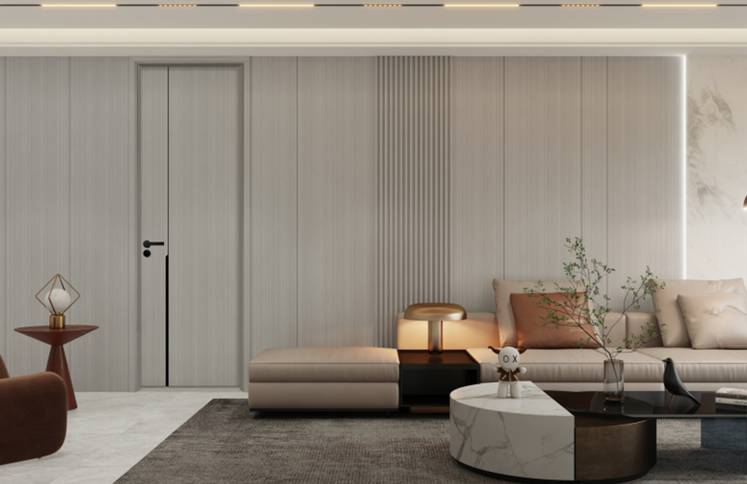 Aluminum honeycomb panel doors 